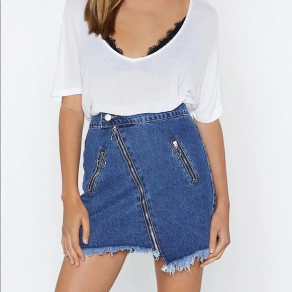 Momokrom On The Down-Low Denim Skirt - Picture 1 of 7